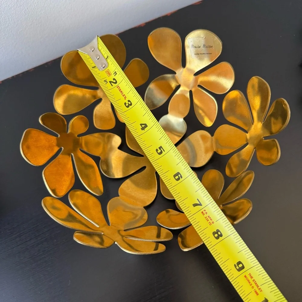 Ikea Stockholm Brass Gold Tone Metal Flower Bowl by Monika Mulder 8